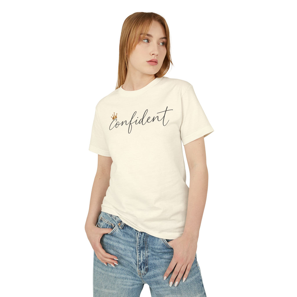 Confident Script Tee — Women’s Empowerment Graphic T‑Shirt