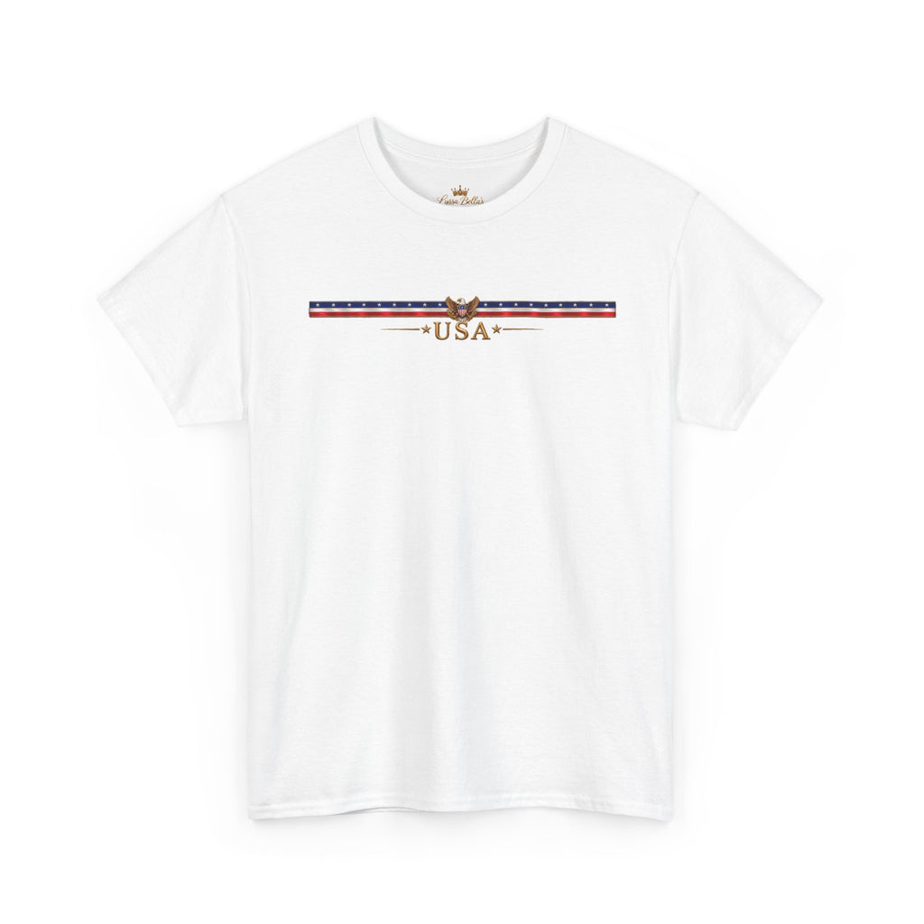 USA Retro Stripe Tee — Vintage Patriotic Graphic T-Shirt