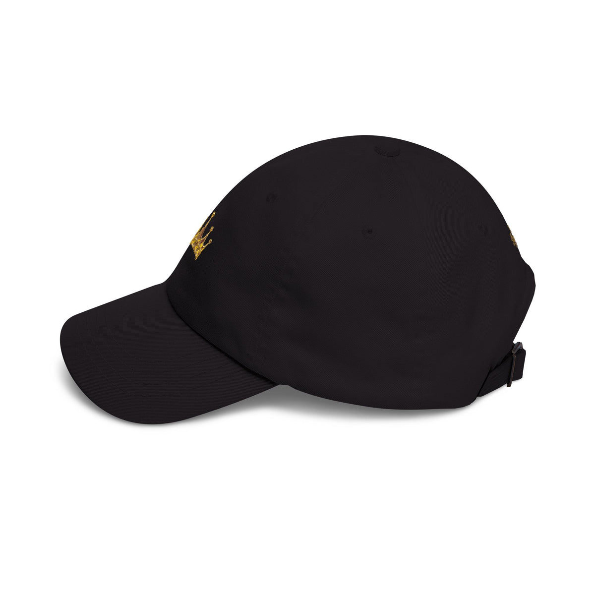 Crown Embroidered Cap — Gold Crown Baseball Hat
