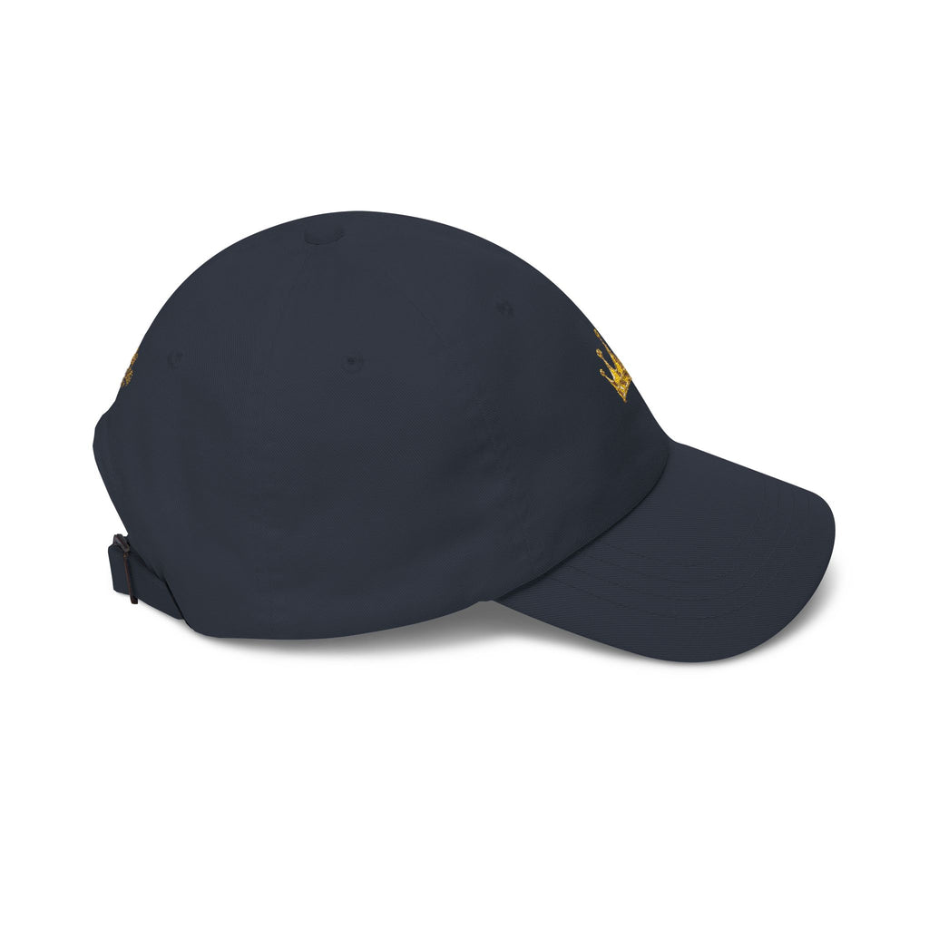Crown Embroidered Cap — Gold Crown Baseball Hat
