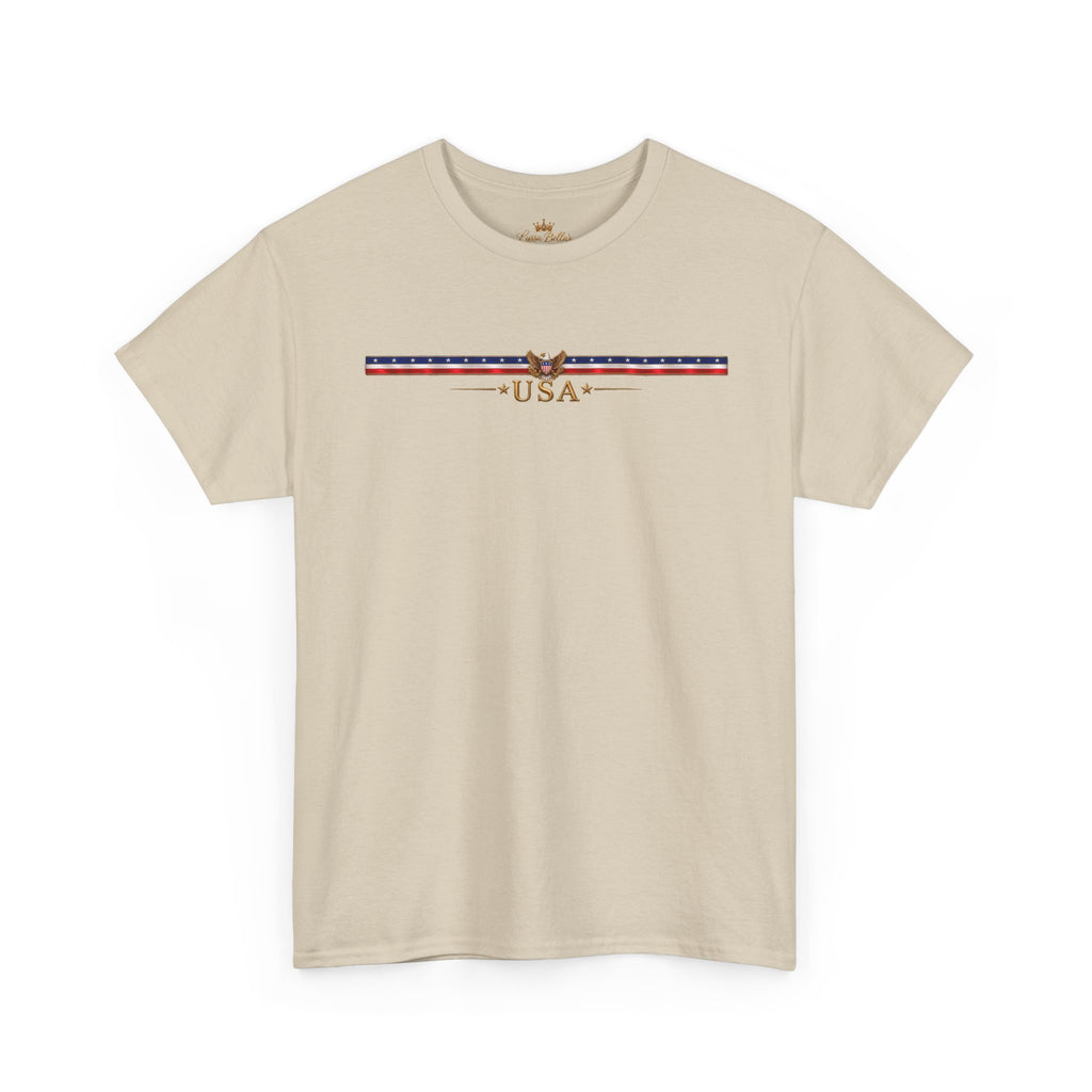 USA Retro Stripe Tee — Vintage Patriotic Graphic T-Shirt