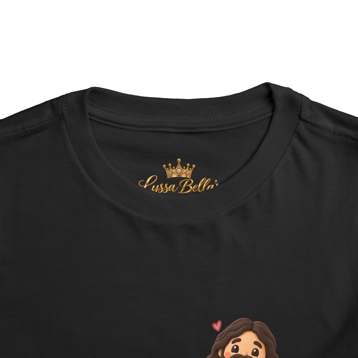 Toddler Tee — "Faith Over Fear" Cute Jesus Design (God Leads, Provides, Protects)
