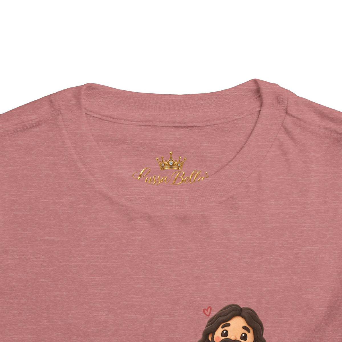 Toddler Tee — "Faith Over Fear" Cute Jesus Design (God Leads, Provides, Protects)