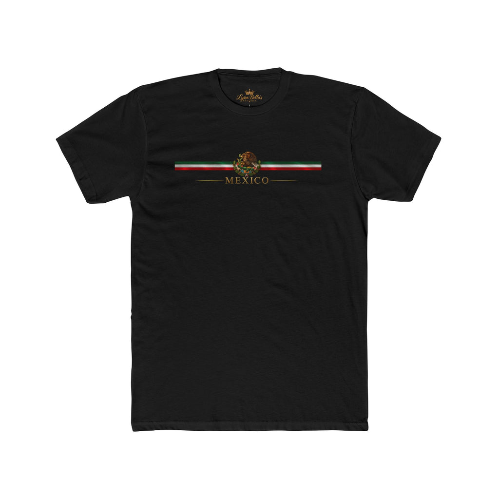 Mexico Stripe Crew T-Shirt with Eagle Emblem