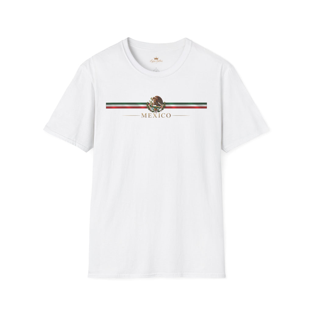 Mexico Flag Stripe T‑Shirt — Mexican Eagle Crest Tee