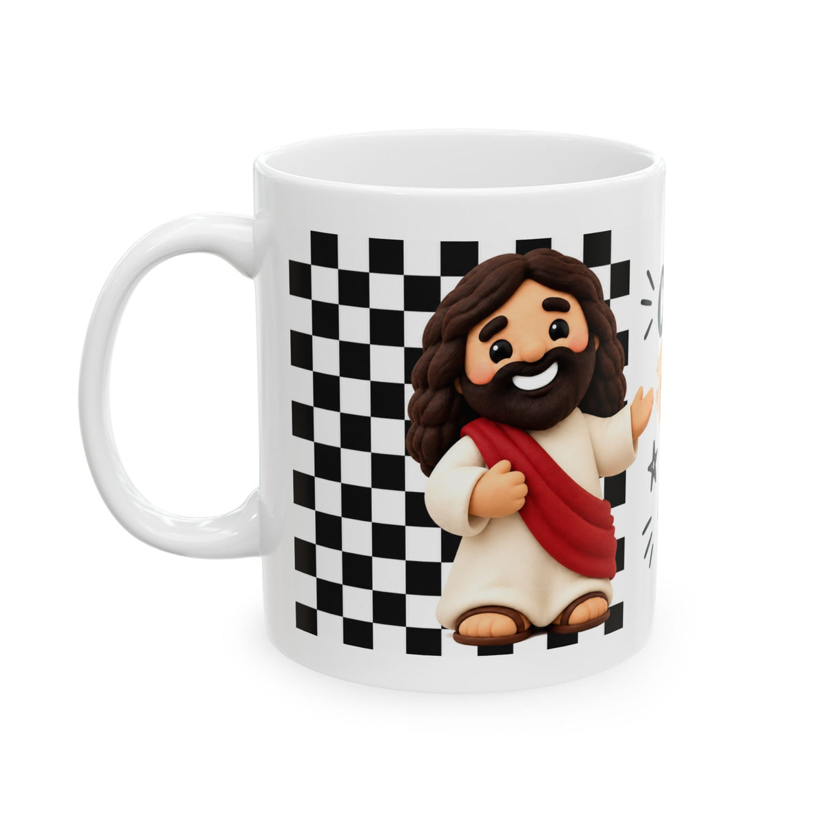 Choose Faith Over Fear Ceramic Mug — Inspirational Jesus Coffee Cup (11oz/15oz)