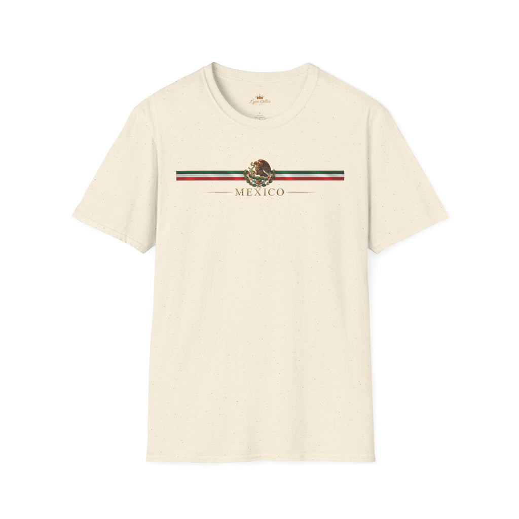 Mexico Flag Stripe T‑Shirt — Mexican Eagle Crest Tee
