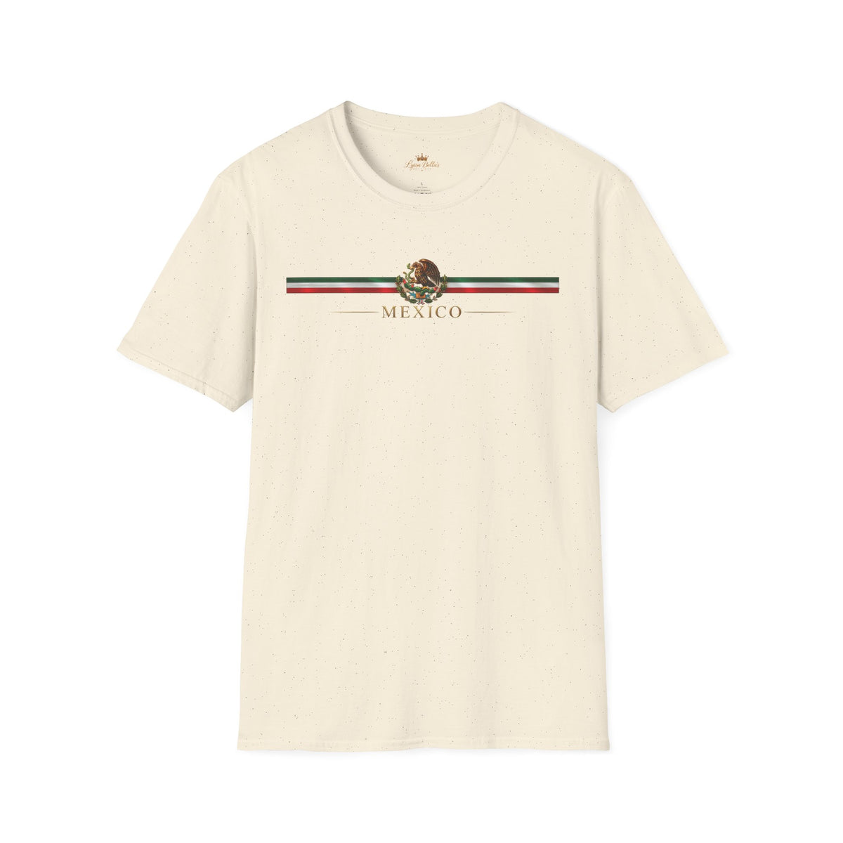 Mexico Flag Stripe T‑Shirt — Mexican Eagle Crest Tee