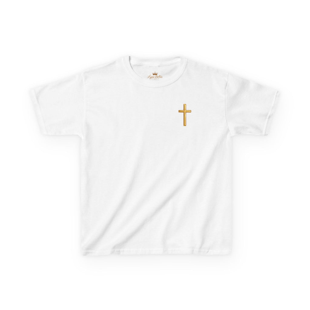 Kids Tee — 'Be Strong & Brave, God Is With You' Cute Jesus Graphic T-Shirt