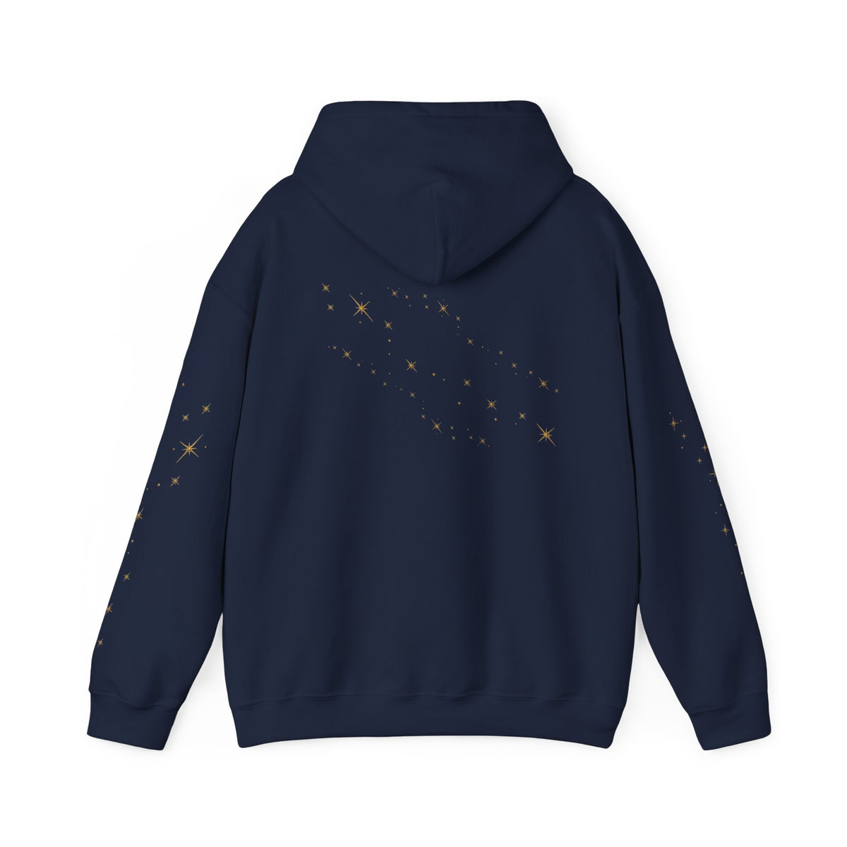 Pixie Dust Hoodie — Gold Sparkle Star Graphic Hooded Sweatshirt