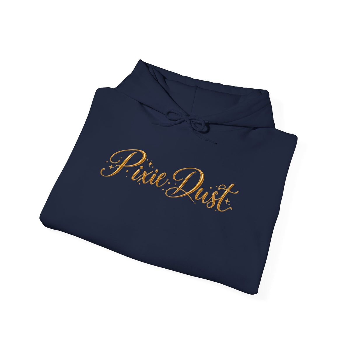 Pixie Dust Hoodie — Gold Sparkle Star Graphic Hooded Sweatshirt