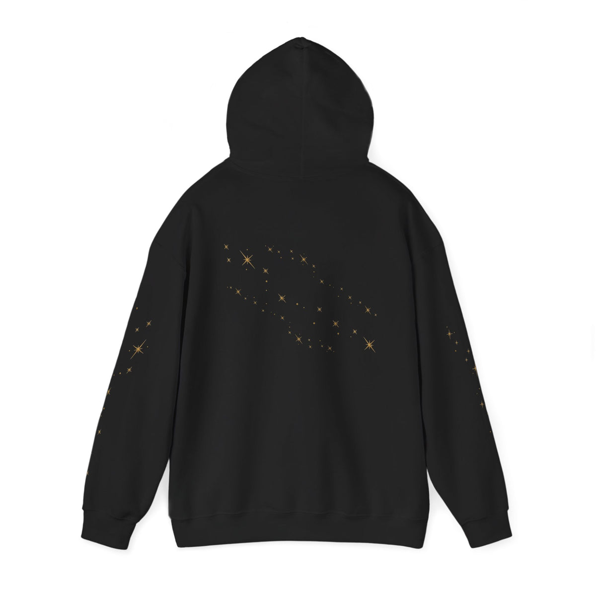 Pixie Dust Hoodie — Gold Sparkle Star Graphic Hooded Sweatshirt