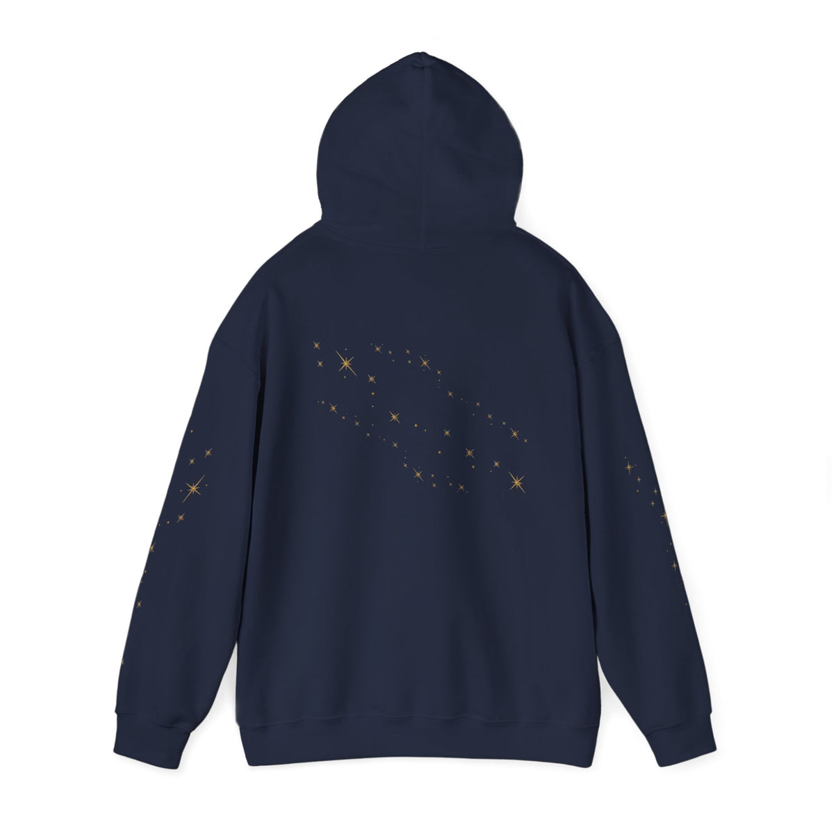 Pixie Dust Hoodie — Gold Sparkle Star Graphic Hooded Sweatshirt
