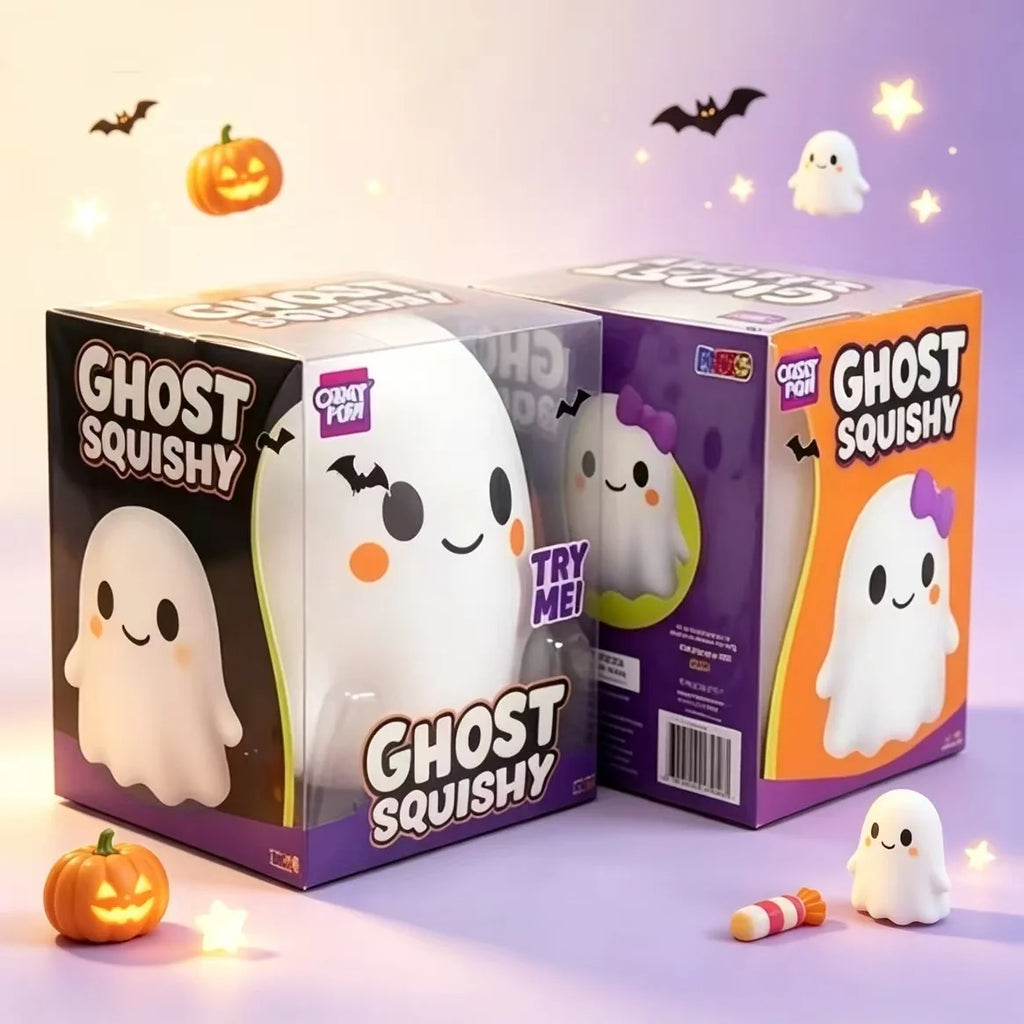 Cute Halloween Ghost Squishy Toy – Slow Rebound Stress Relief Sensory Toy