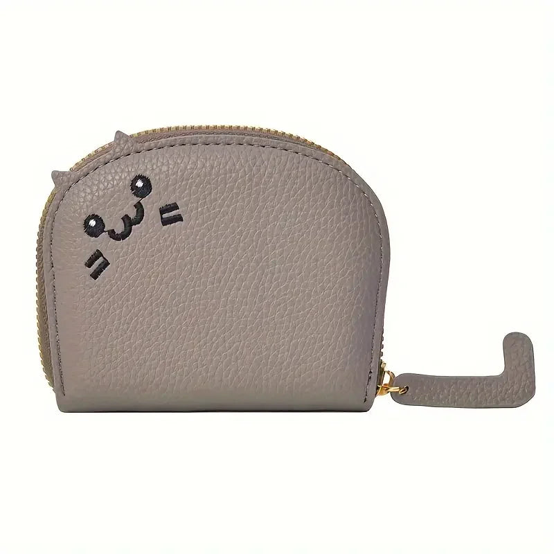 Cartoon Cat Shaped Design Wallet Women's Multi-Card Slots Holder Cute Fashion Faux Leather Coin Purse Creative ID Card Holder