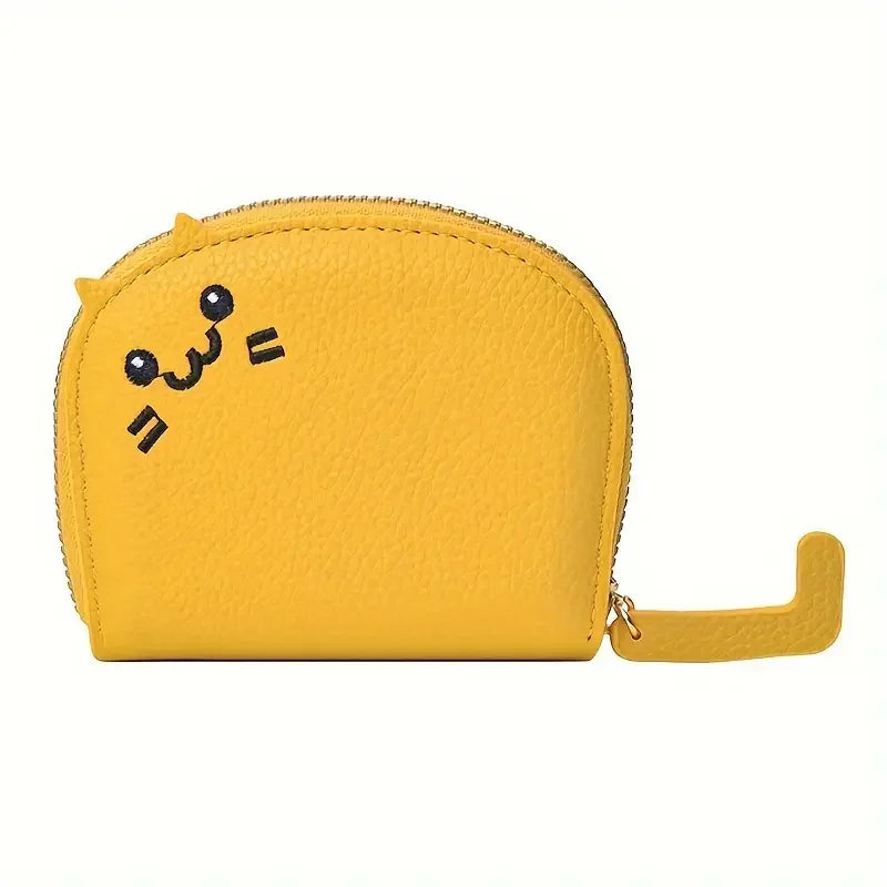 Cartoon Cat Shaped Design Wallet Women's Multi-Card Slots Holder Cute Fashion Faux Leather Coin Purse Creative ID Card Holder