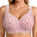 S-4XL Leopard Print Seamless Jelly Bras Full Coverage Brassiere No Underwire Push Up Wireless Bra Seamless Lift Bras Plus Size
