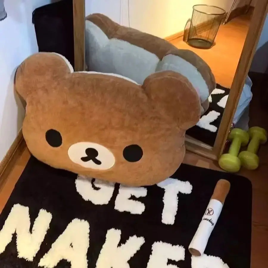 Best-selling Cute Rilakkuma Plush Warm Hand Pillow Cartoon Bear Peluche Stuffed Toy Soft Cushion Birthday Gift