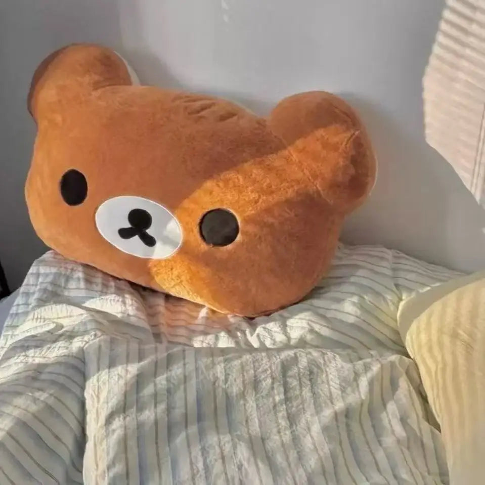 Best-selling Cute Rilakkuma Plush Warm Hand Pillow Cartoon Bear Peluche Stuffed Toy Soft Cushion Birthday Gift