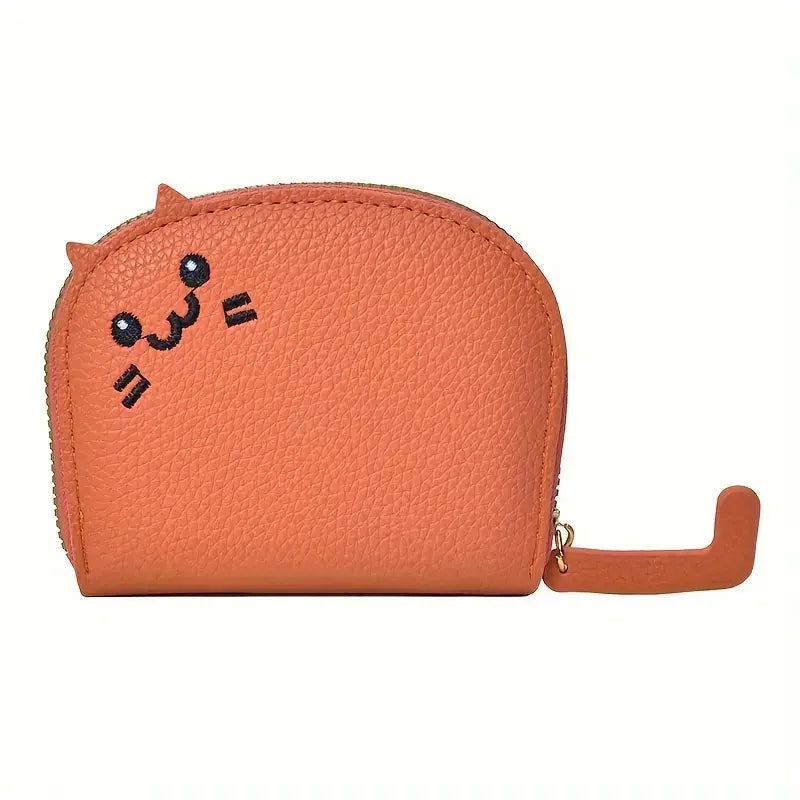 Cartoon Cat Shaped Design Wallet Women's Multi-Card Slots Holder Cute Fashion Faux Leather Coin Purse Creative ID Card Holder
