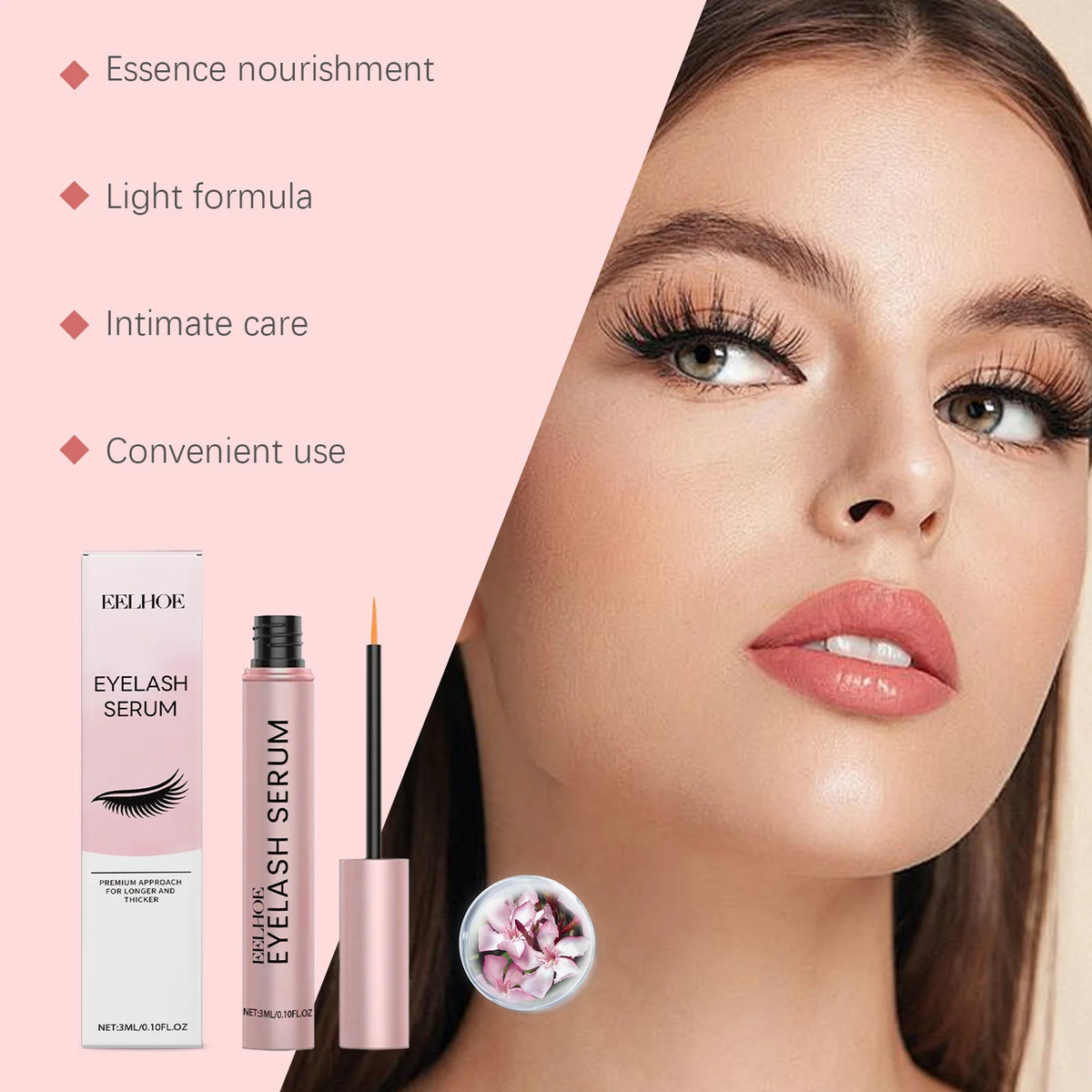 EELHOE Mascara Moisturizing Essence Lengthen Lash Promote Eyelashes Growth Thicker Curlier Prevent Baldness Eyelash Growth Serum